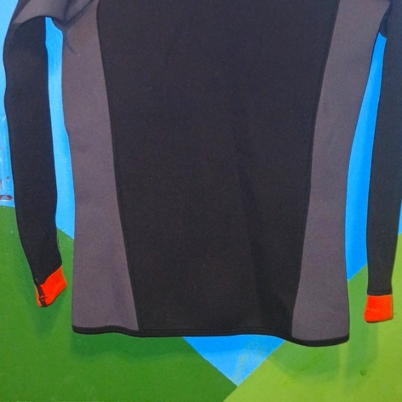 NWT Dive & Sail women wetsuit,  top only   XXL black/gray/orange - Picture 4 of 11